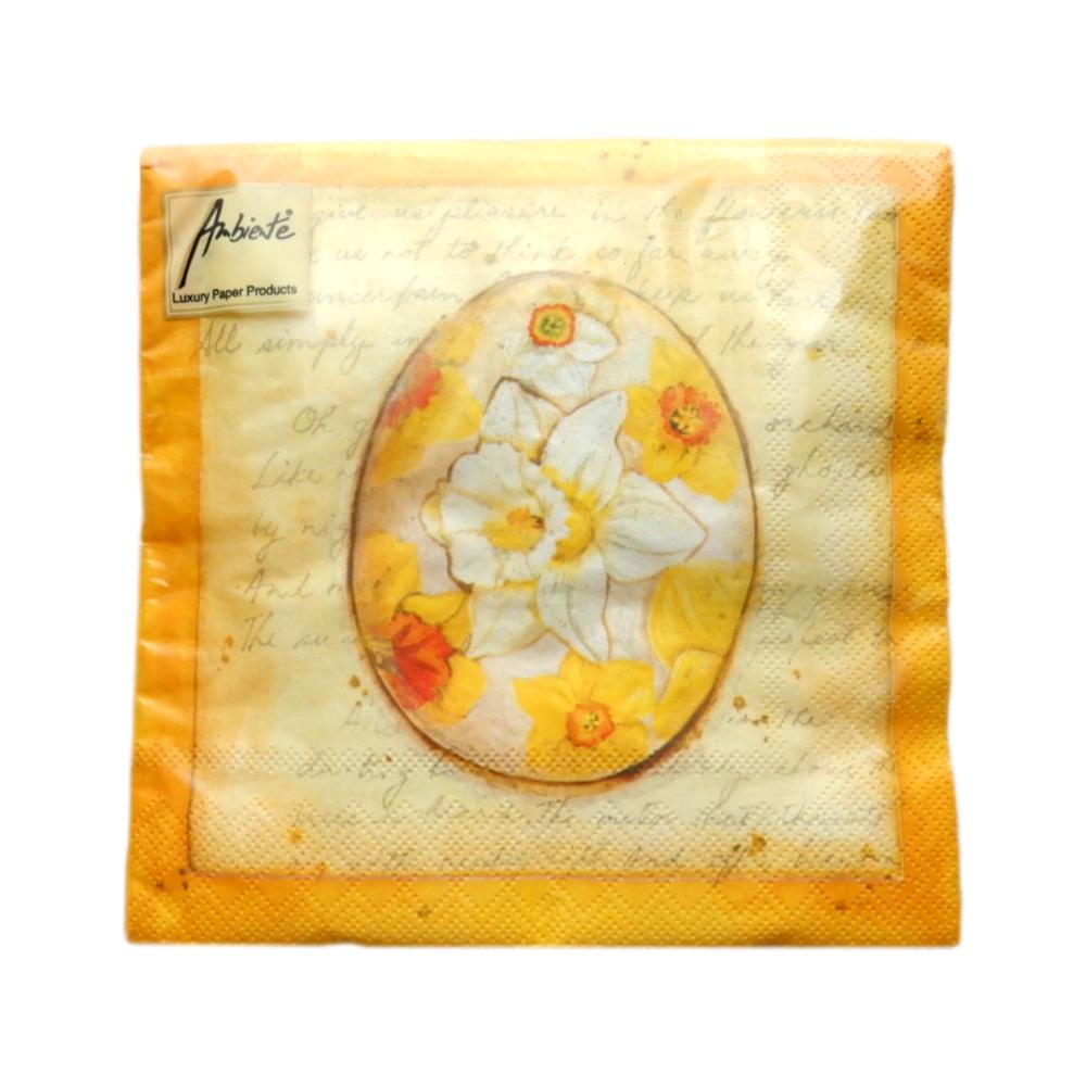 Serviette en papier Jaune jonquille