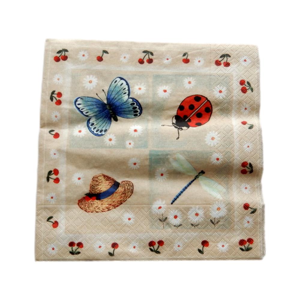 Serviette en papier Petits motifs d'été