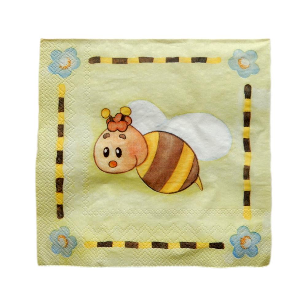 Serviette en papier Abeille