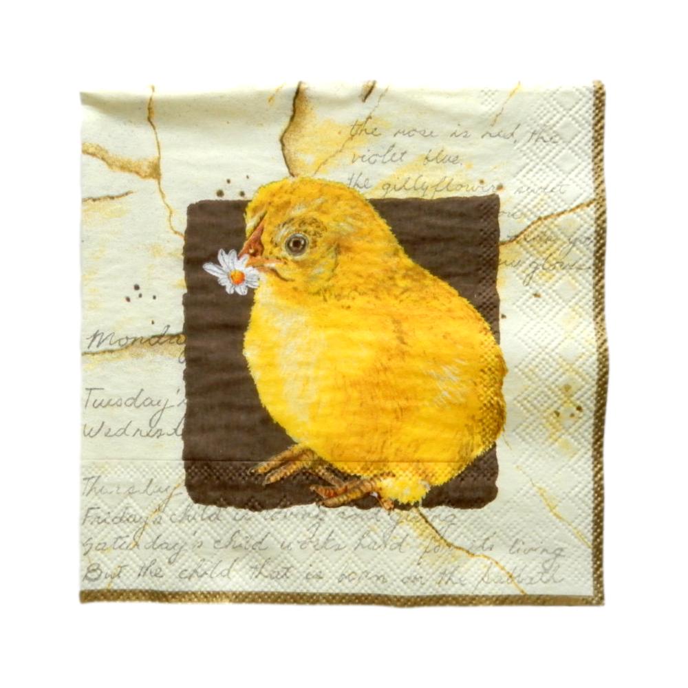 Serviette en papier Poussin