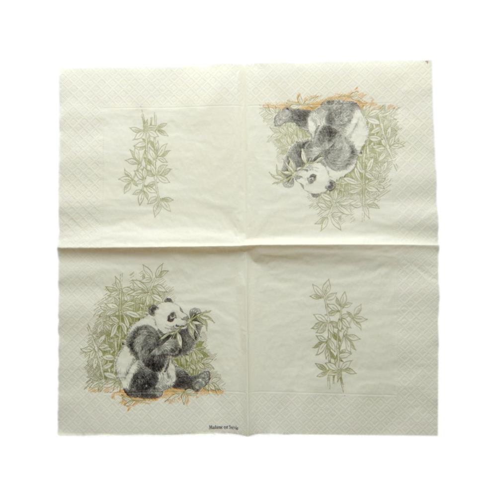 Serviette en papier Panda