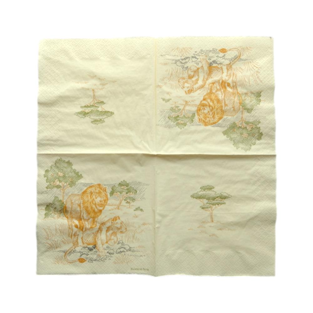 Serviette en papier Lions