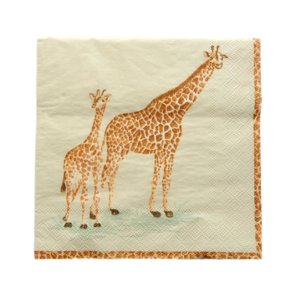 Serviette en papier Girafes
