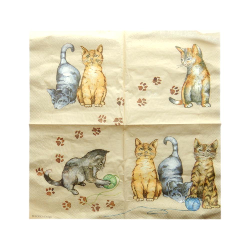 Serviette en papier Chats