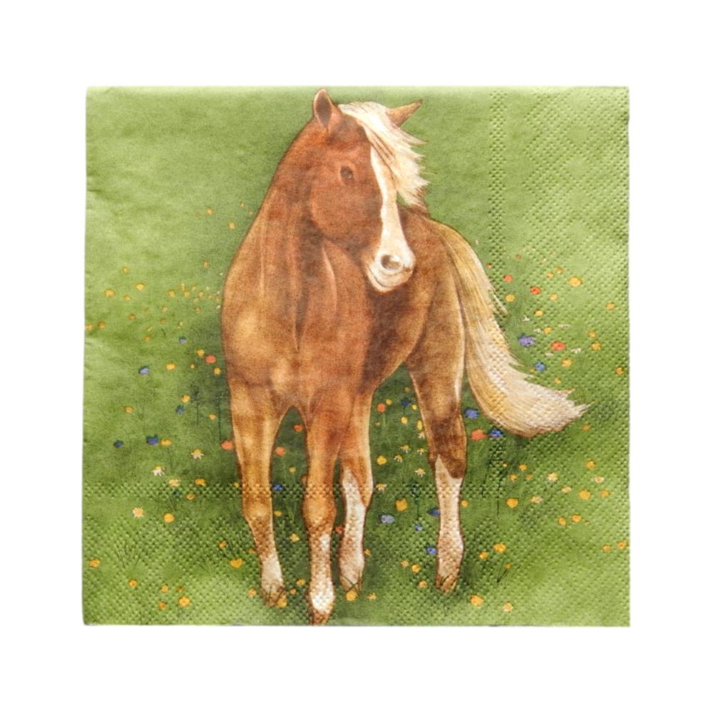 Serviette en papier Cheval