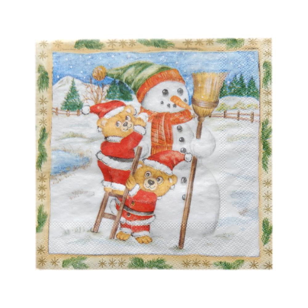 Serviette en papier Bonhomme de neige