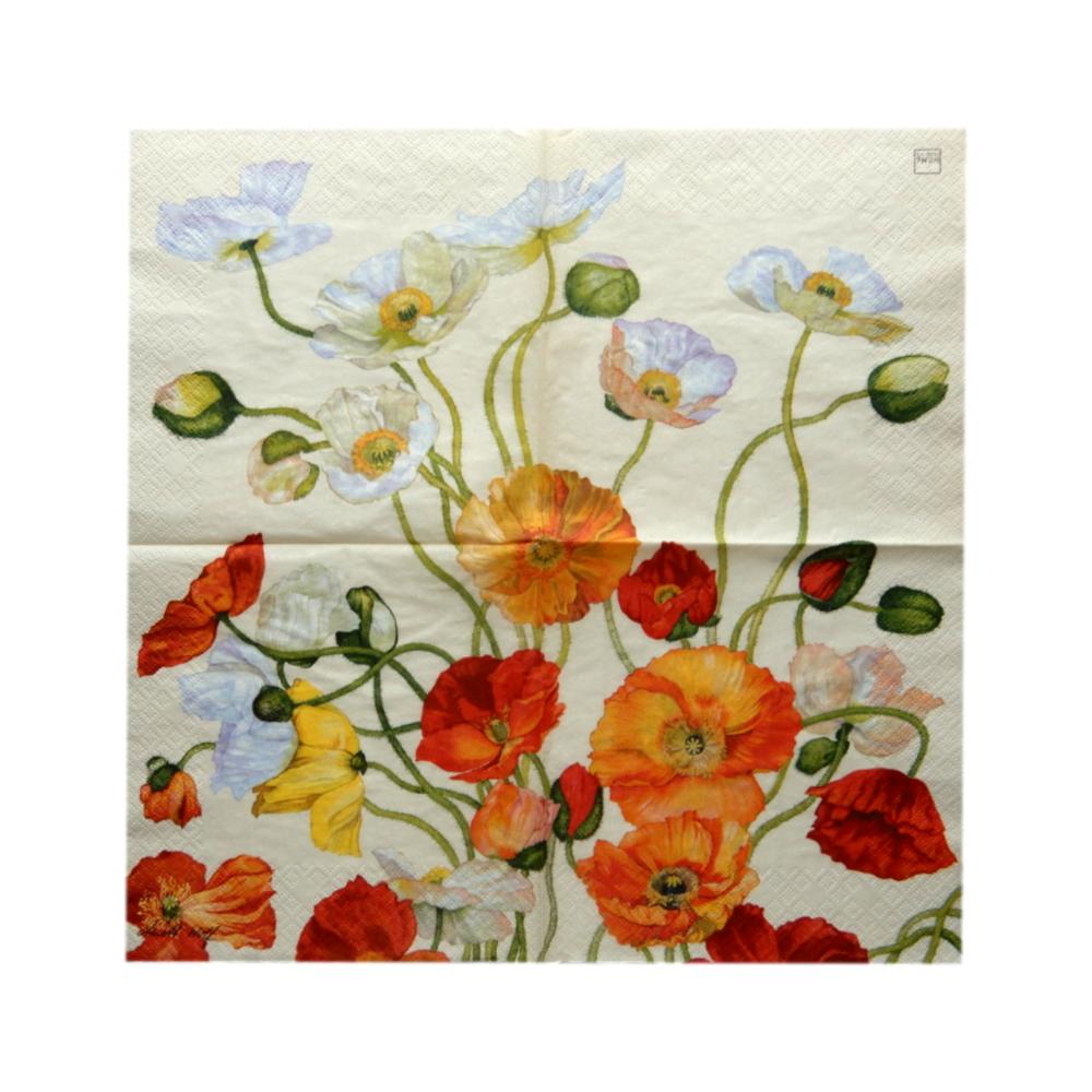 Serviette en papier Coquelicots