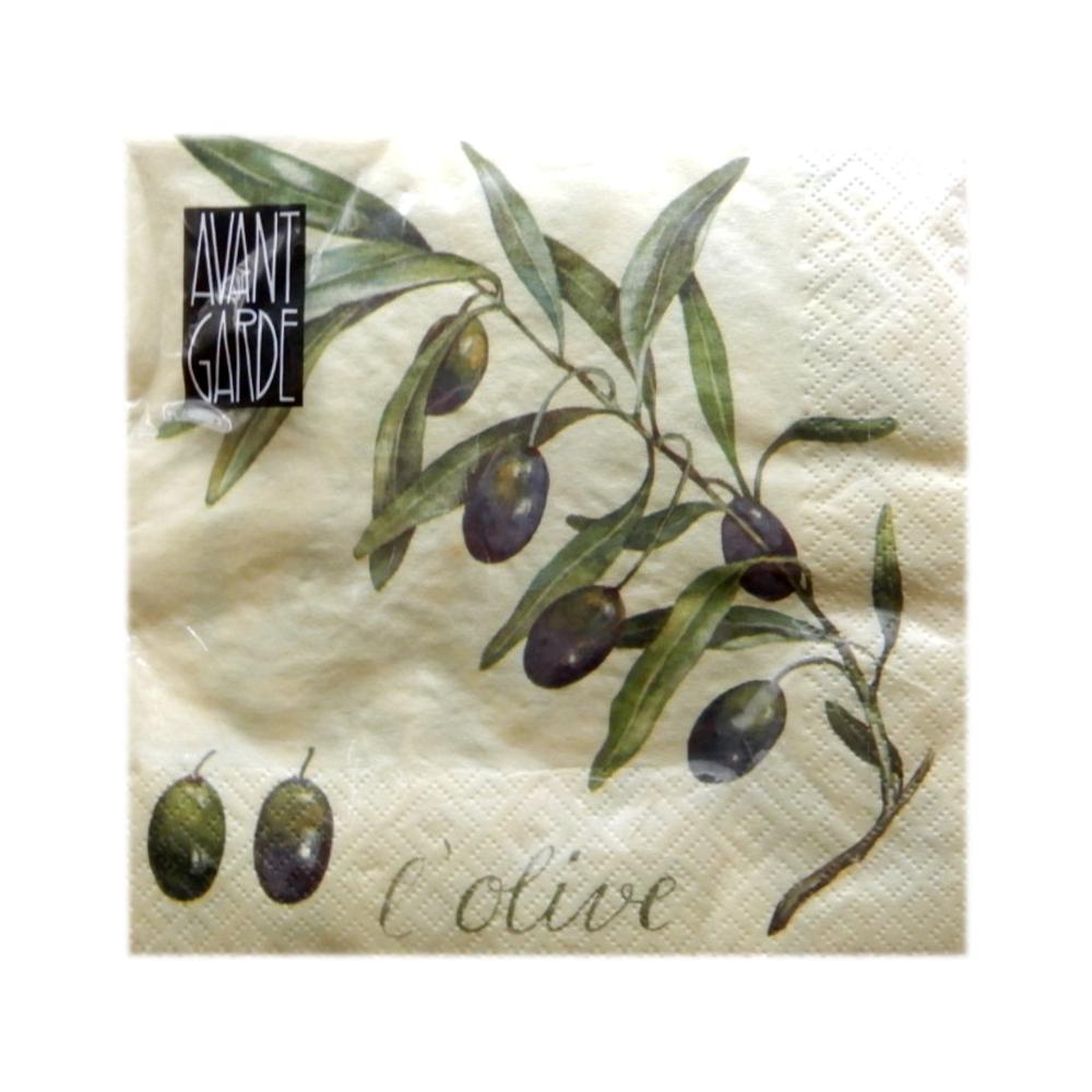 Serviette en papier Olives