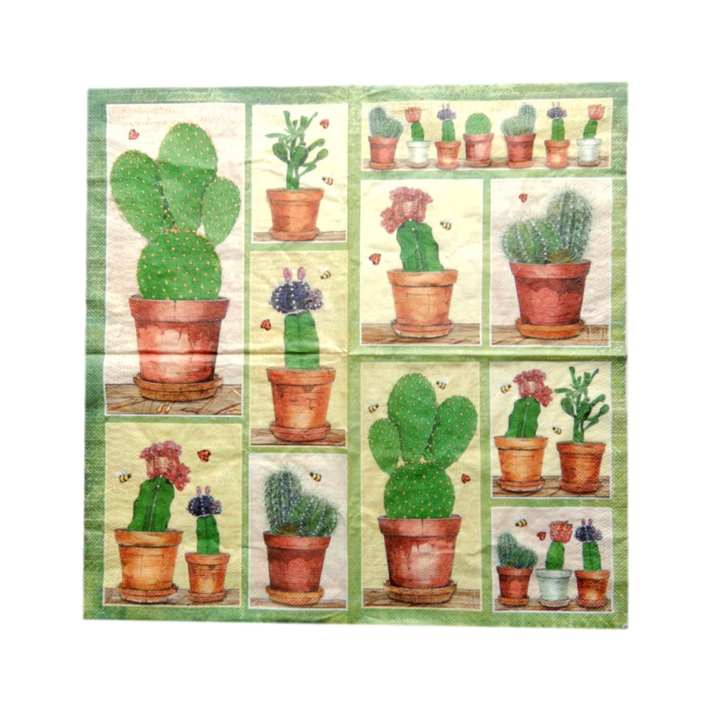 Serviette en papier Cactus