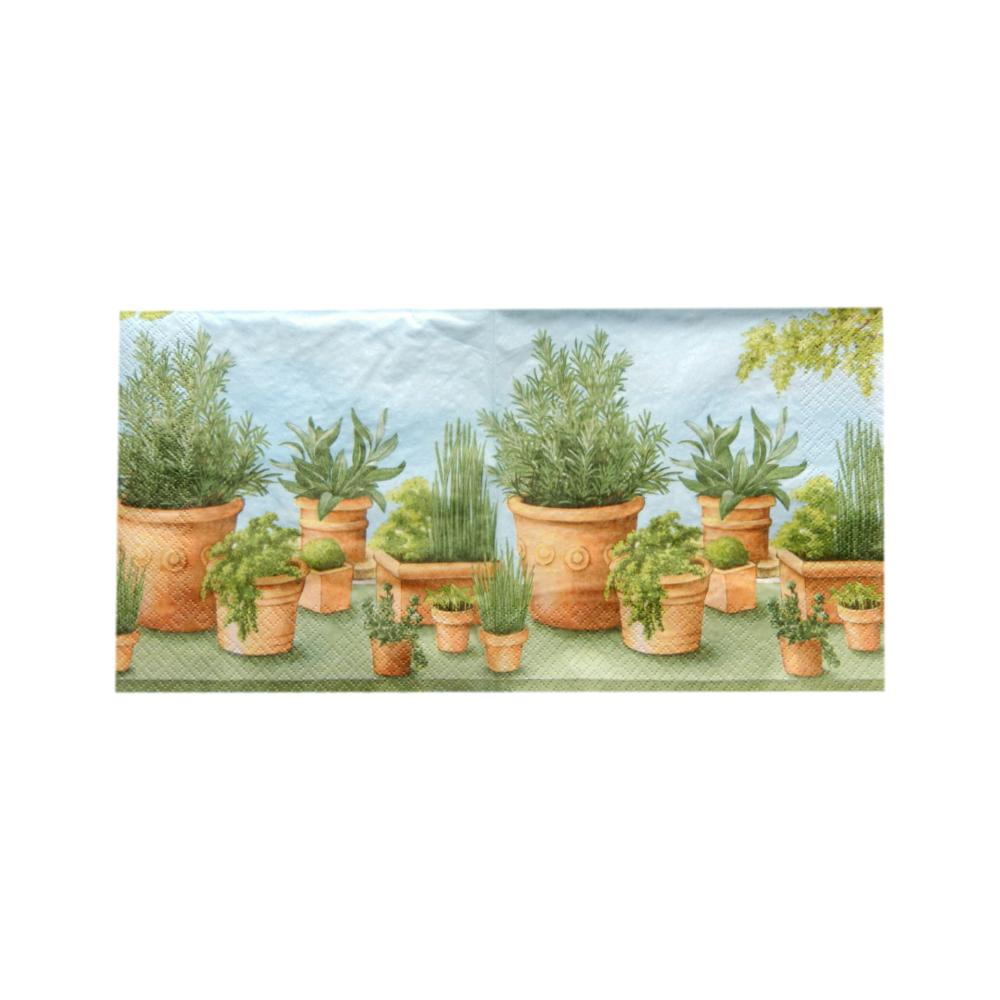 Serviette en papier Pots de plantes