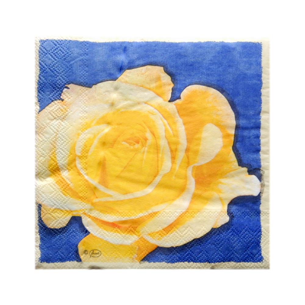 Serviette en papier Rose jaune