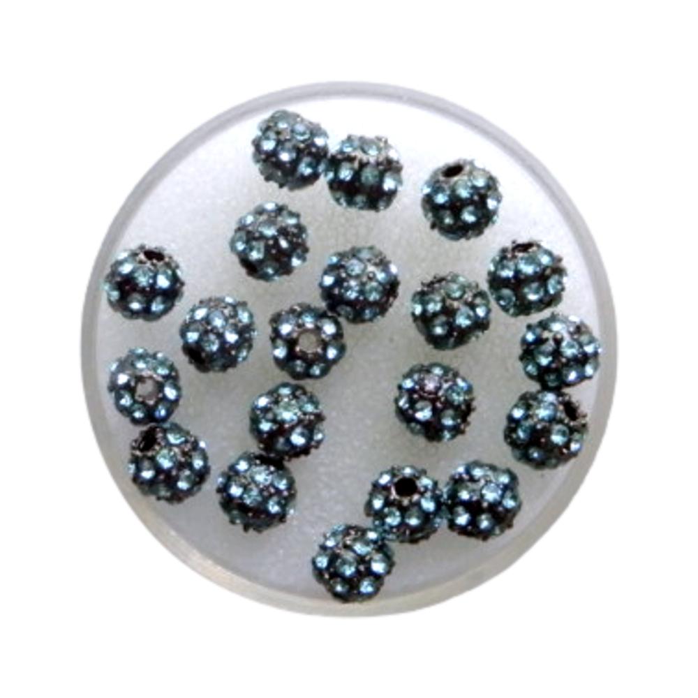 Boule Shamballa 6 mm Turquoise