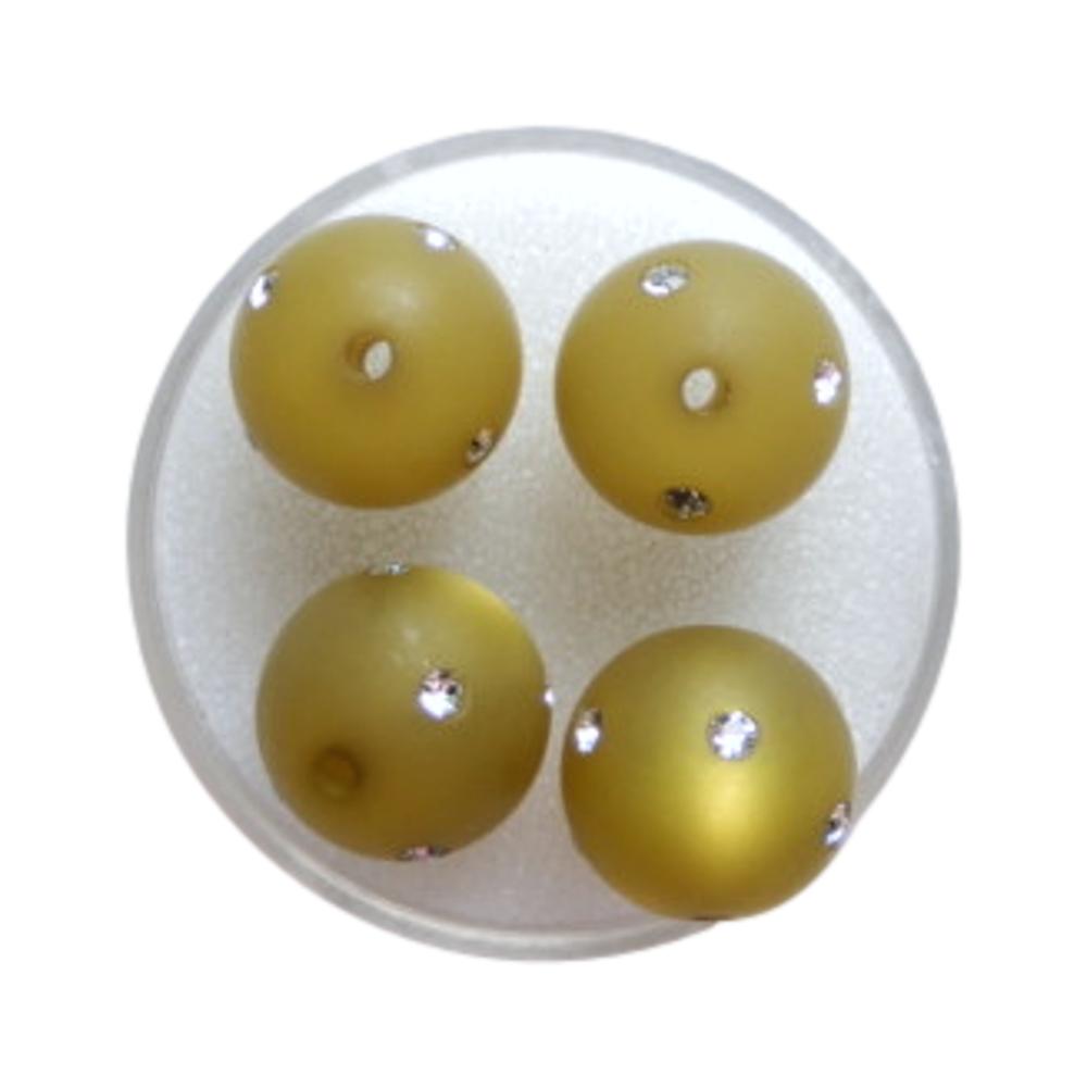 Boule Polaris strass Swarovski Olive