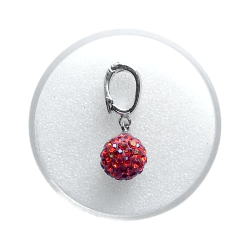 Boule à pendre Shamballa Rouge