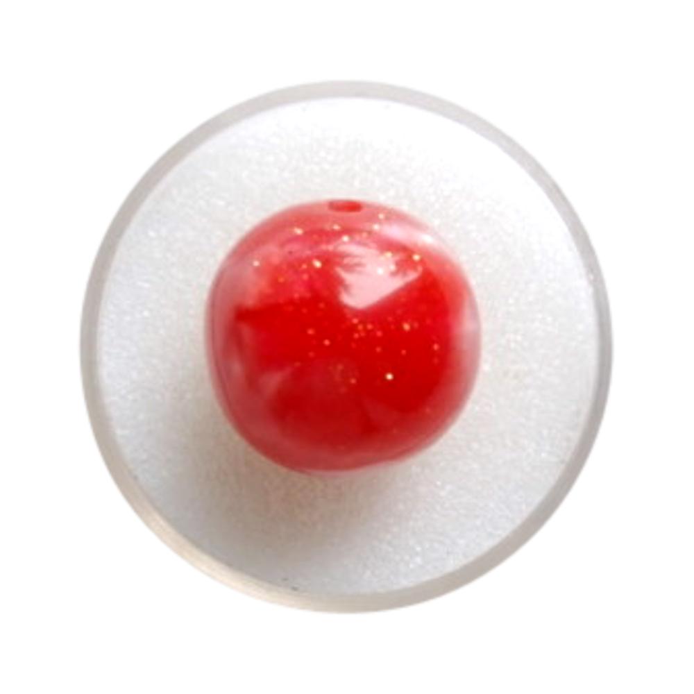 Boule 20 mm Rouge marbré scintillant