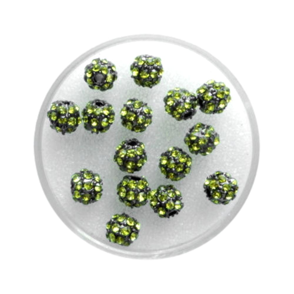 Boule Shamballa 6 mm Vert clair