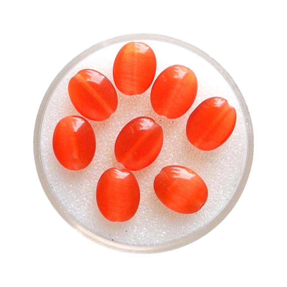 Oeil de chat Ovale plat 10 mm Orange