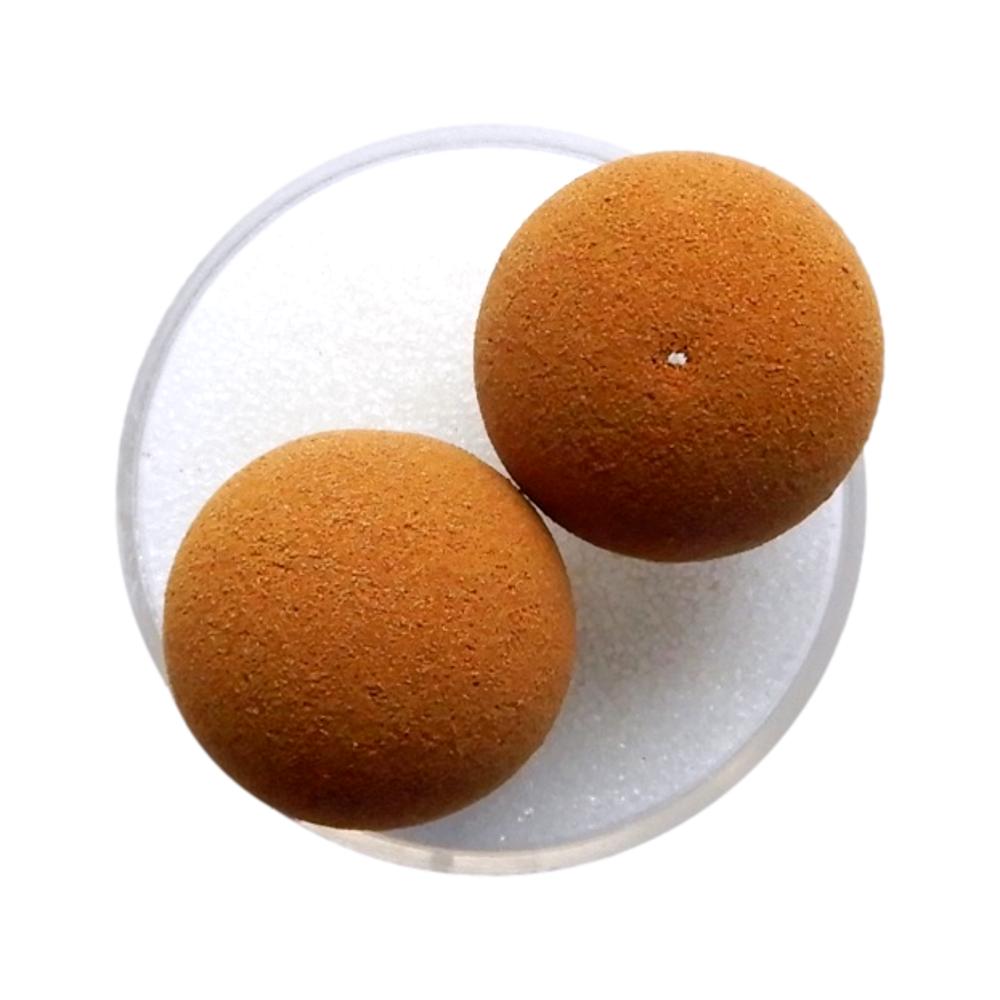 Boule 20 mm Velours Brun