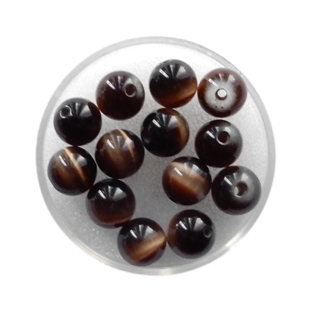 Oeil de chat Boule 8 mm Marron