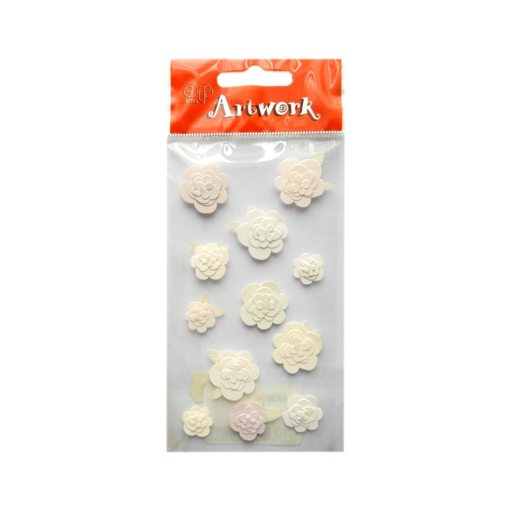 Stickers 3D Fleurs pastel