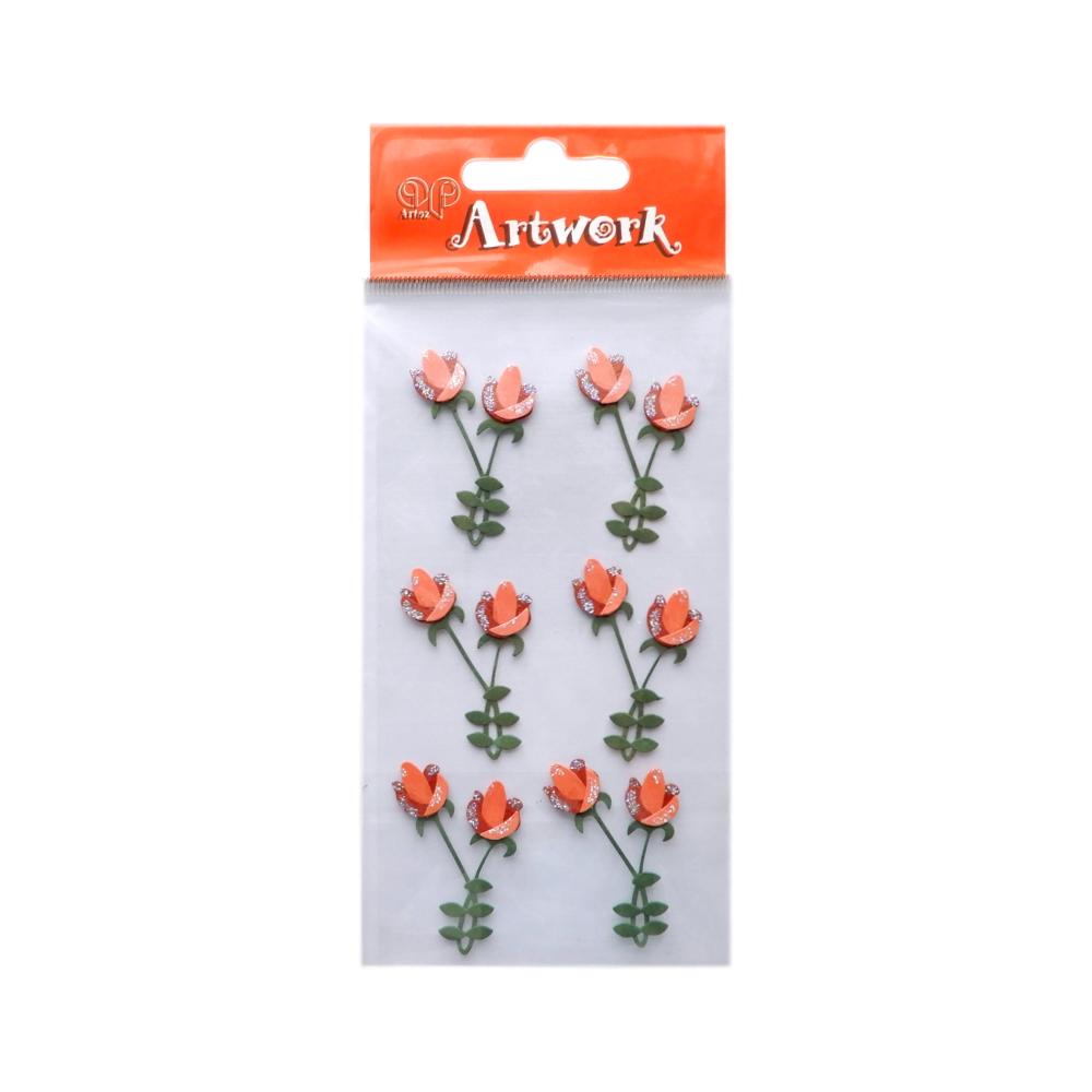 Stickers 3D Bouquet de roses