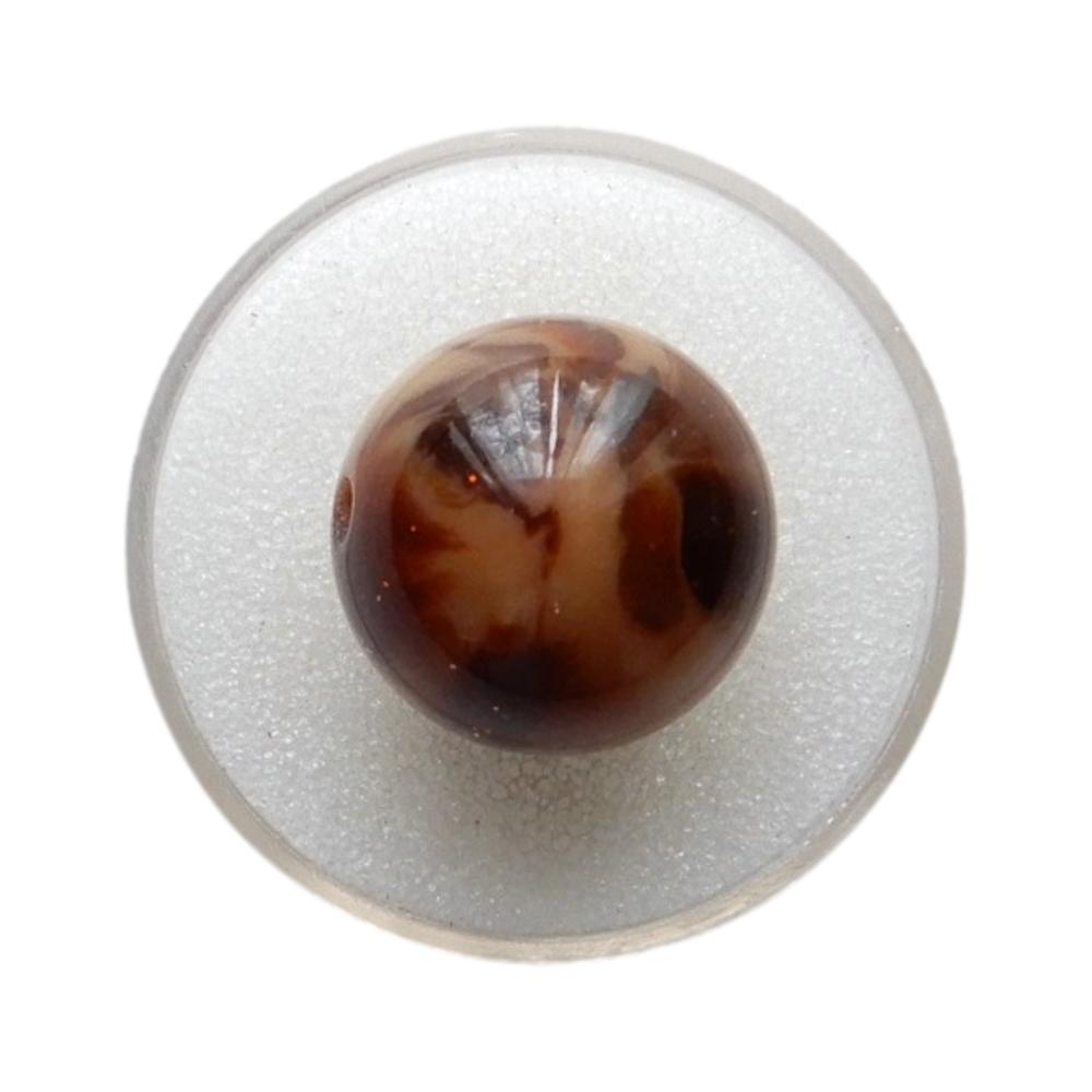 Boule 20 mm Brun foncé marbré scintillant