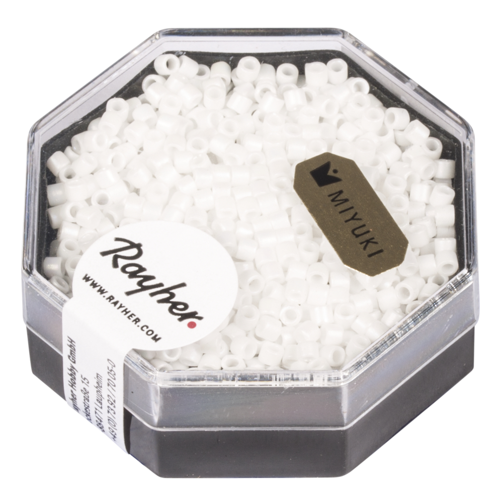Delica rocailles 2,2 mm Blanc neige